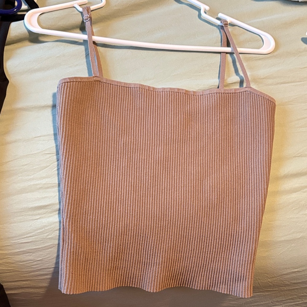 Babaton Ribbed Brown Camisole